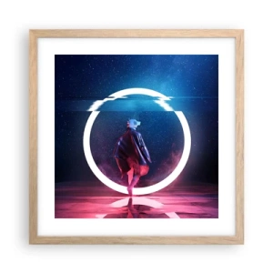 Poster în ramă de stejar deschis - Între lumi - 40x40 cm