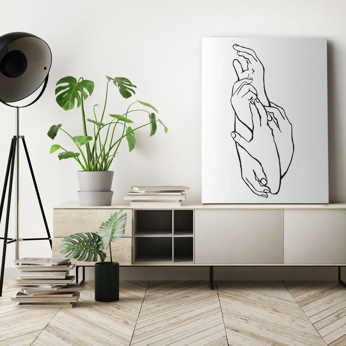 Tablou pe pânză - Atingere bună - 55x100 cm