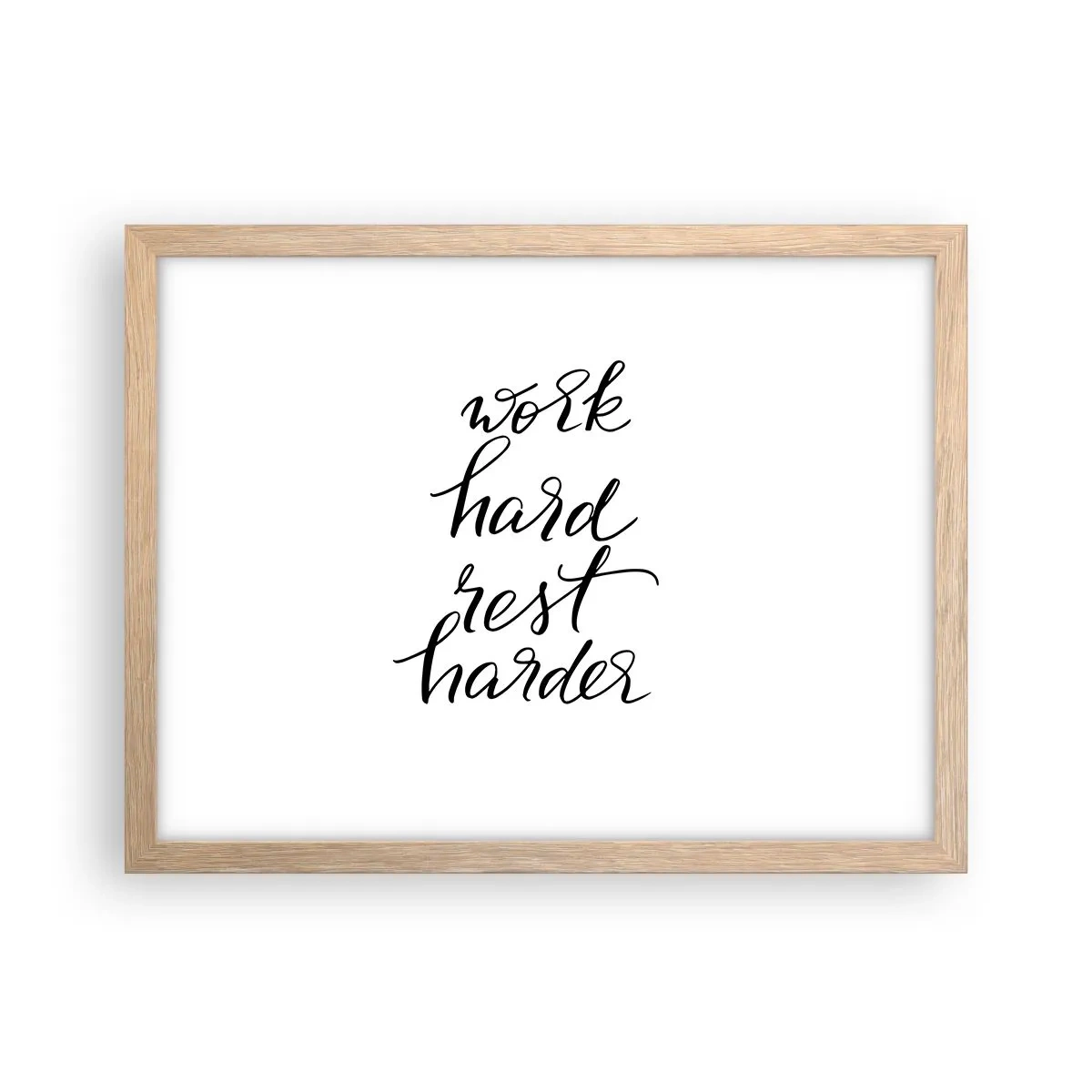 Poster în ramă de stejar deschis - Echilibrul vieții - 40x30 cm