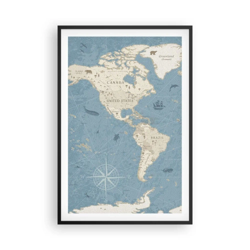 Poster în ramă neagră - Lumea la îndemână - 61x91 cm