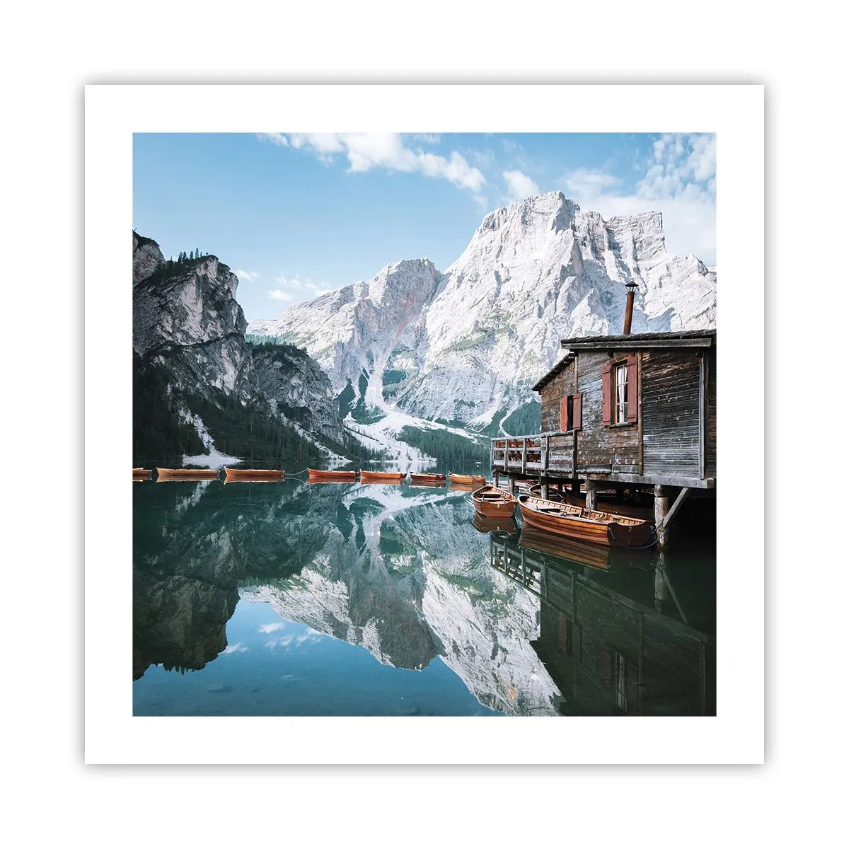 Poster - Dimineață cristalină de munte - 50x50 cm