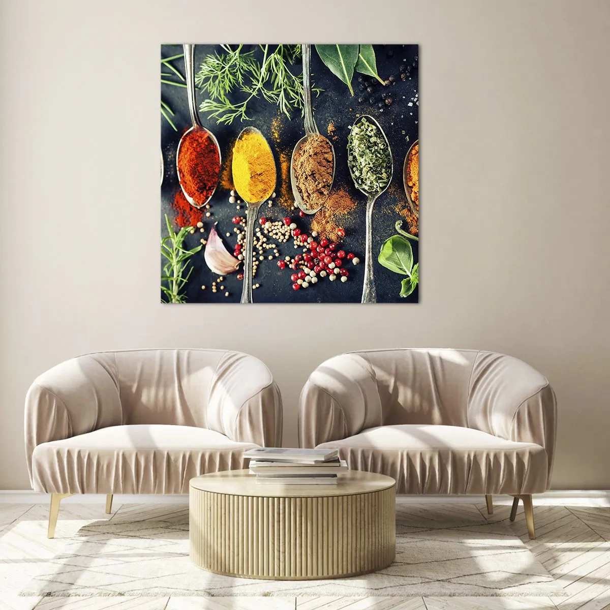 Tablou pe sticlă - Magie culinară - 30x30 cm