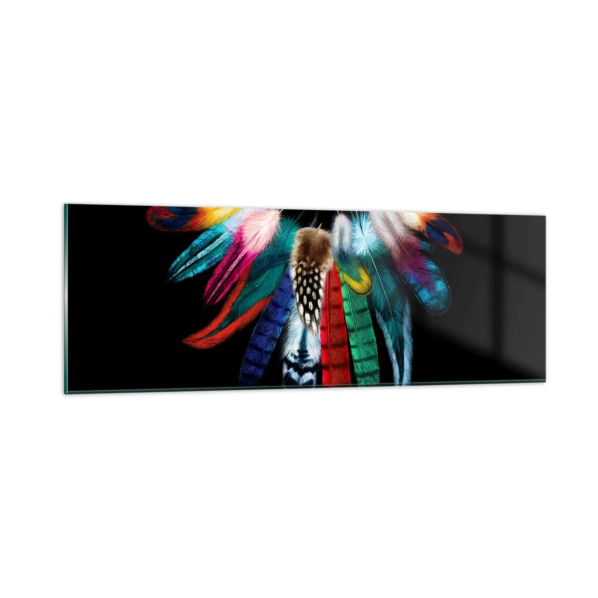 Tablou pe sticlă - Colier indian - 90x30 cm