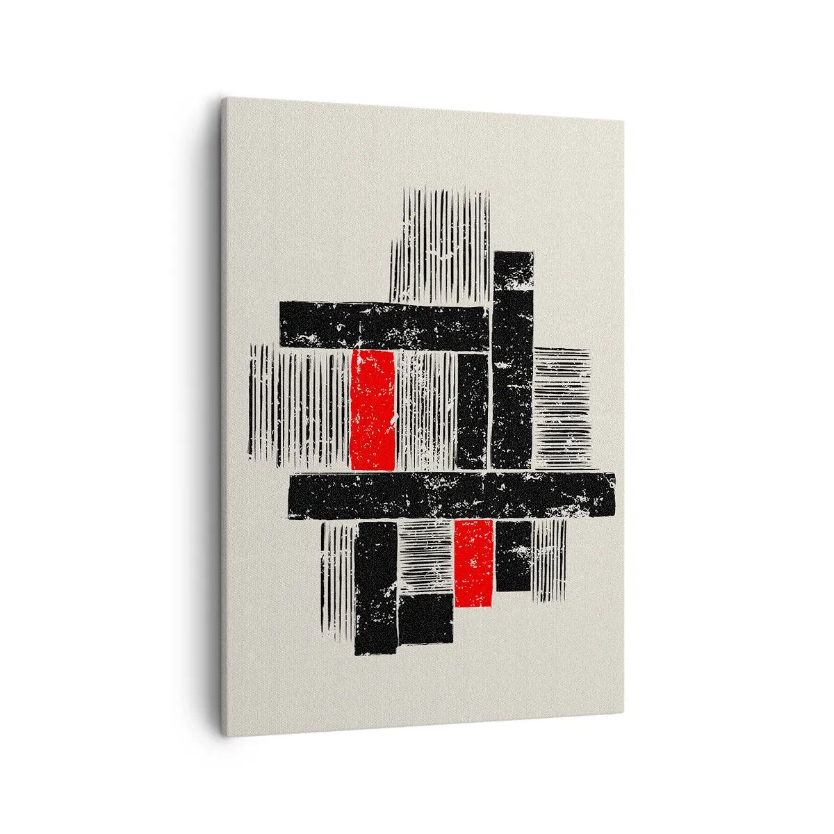 Tablou pe pânză - Roșu și negru - 50x70 cm