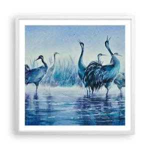 Poster în ramă albă - Întâlnirea de dimineață - 60x60 cm