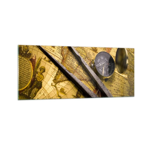 Tablou pe sticlă - Unde sunt aceste comori? - 100x40 cm