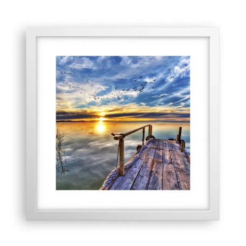 Poster în ramă albă - Vântul se odihnește - 30x30 cm