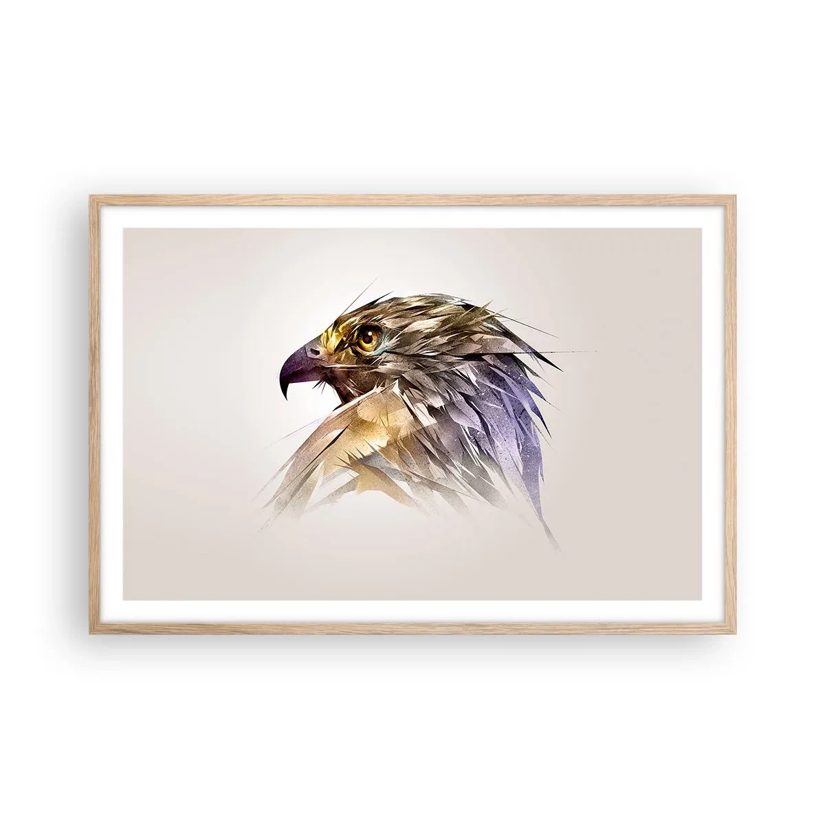 Poster în ramă de stejar deschis - Portretul unui războinic - 91x61 cm