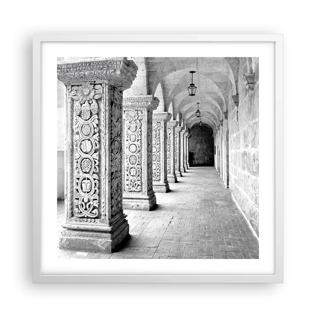 Poster în ramă albă - Și încotro…? - 50x50 cm