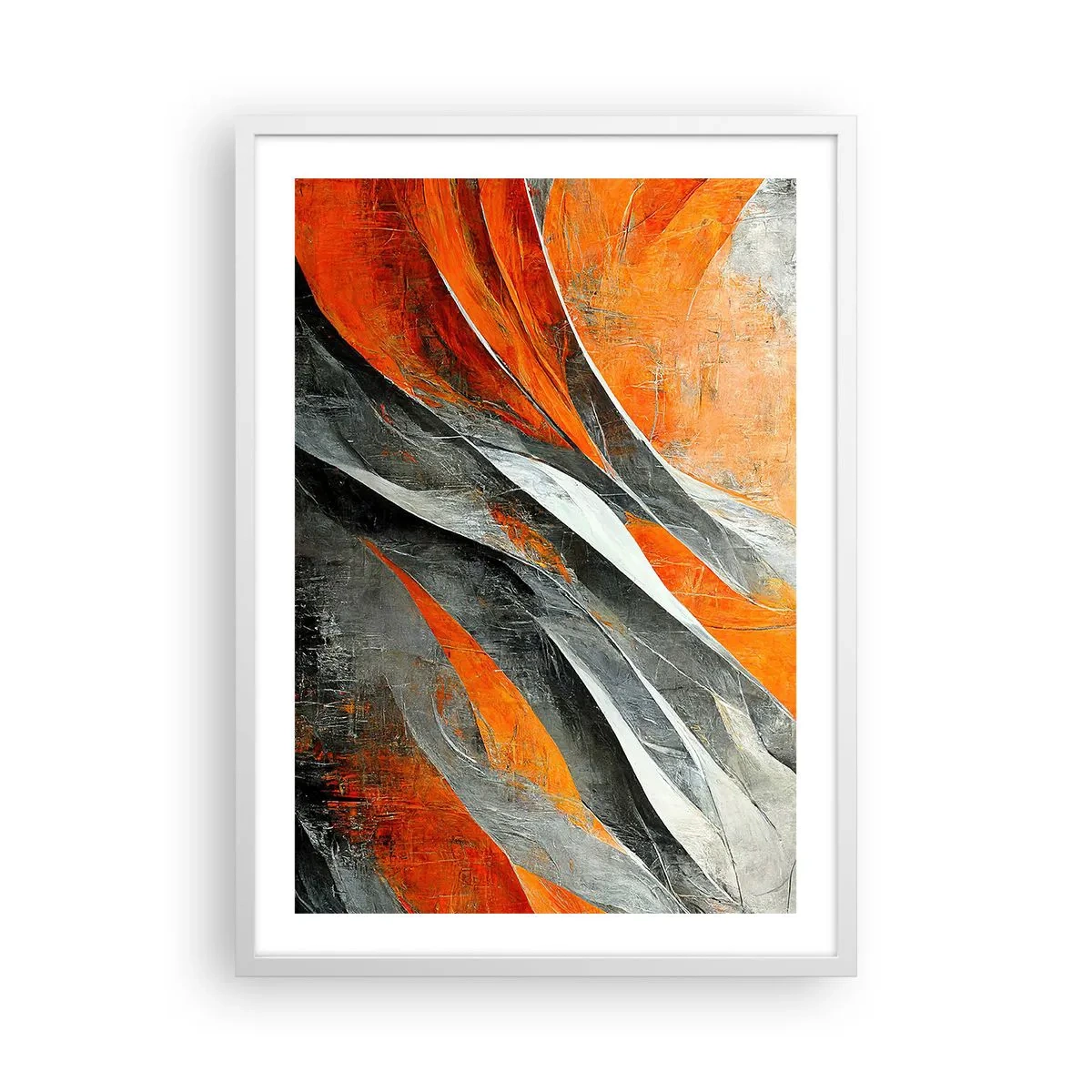 Poster în ramă albă - Căldură și frig - 50x70 cm