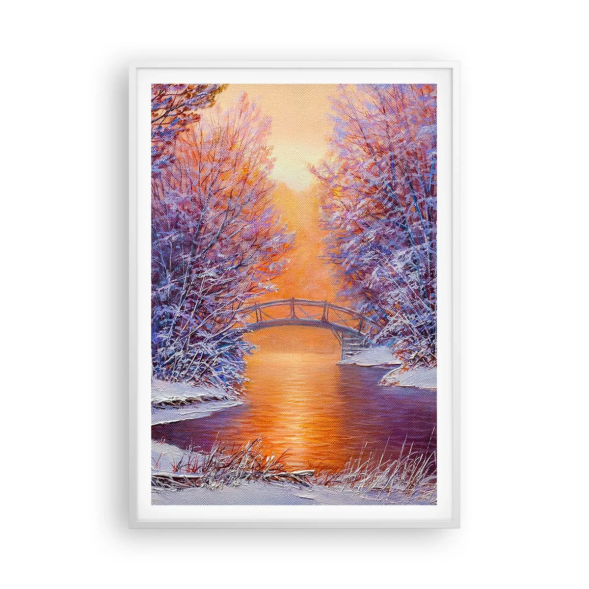 Poster în ramă albă - Hai să ne întâlnim aici - 70x100 cm