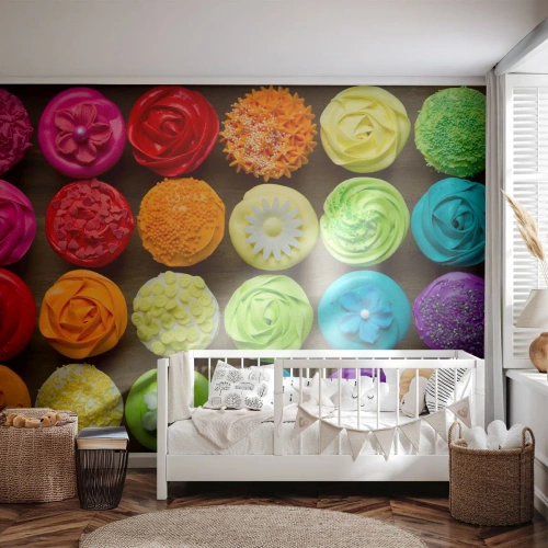 Tapet Autoadeziv Deluxe Sticker - Fiecare diferită - toate delicioase - Gastronomie, fursecuri colorate, 3D - 250x175 cm