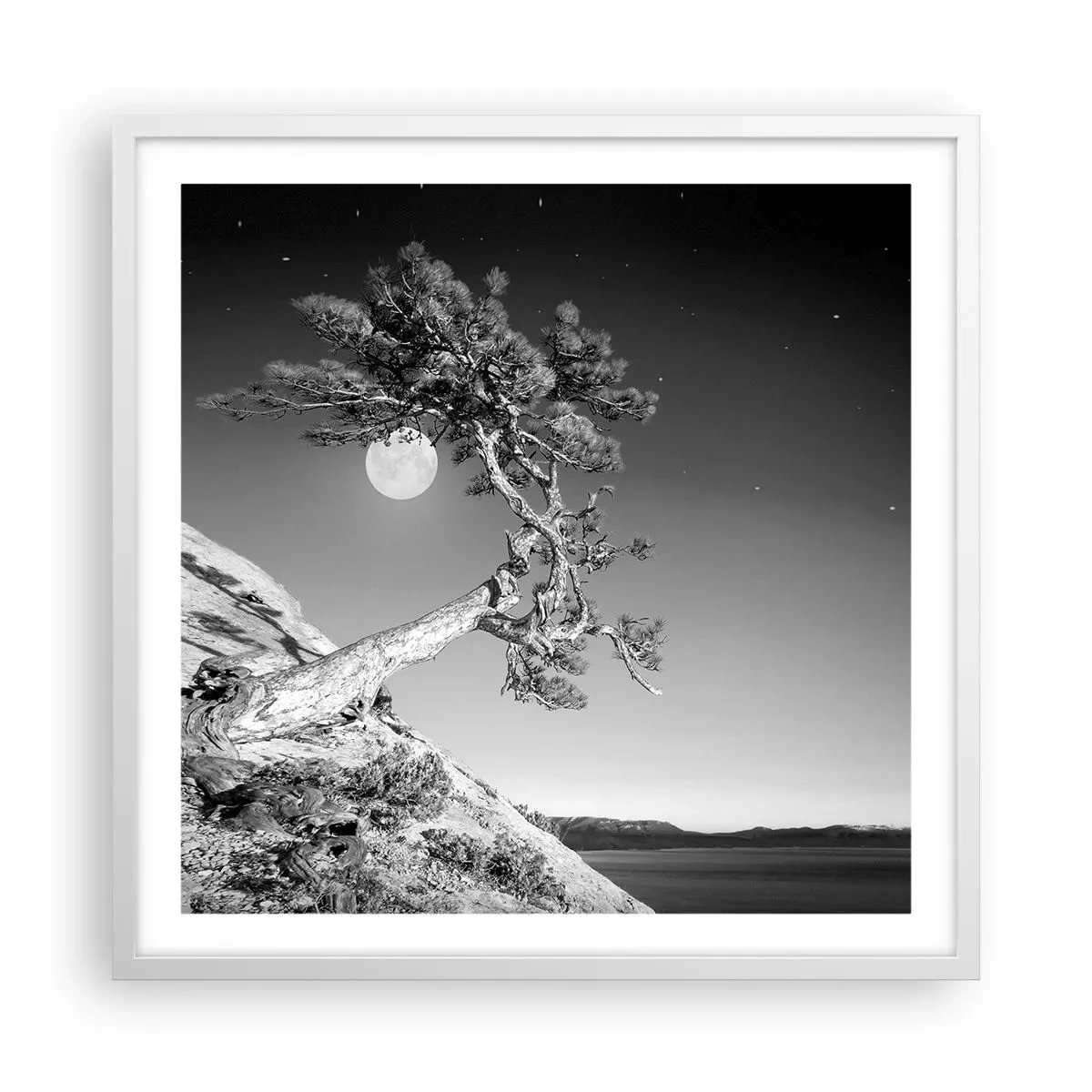 Poster în ramă albă - Războinicul victorios - 60x60 cm