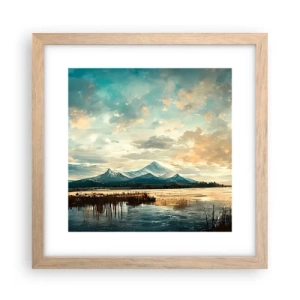 Poster în ramă de stejar deschis - Sub protecția cerului - 30x30 cm