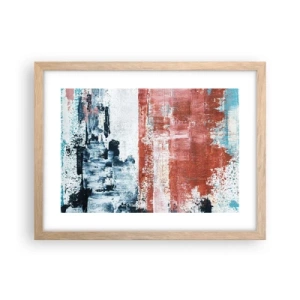 Poster în ramă de stejar deschis - Jumi-juma abstract - 40x30 cm
