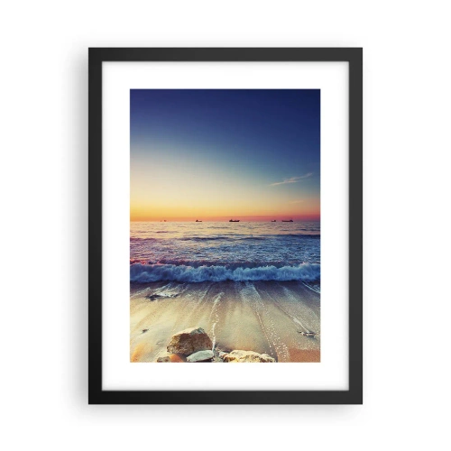 Poster în ramă neagră - Și ce este dincolo de orizont? - 30x40 cm