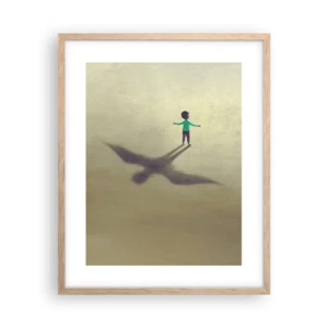 Poster în ramă de stejar deschis - Eroul viitorului - 40x50 cm