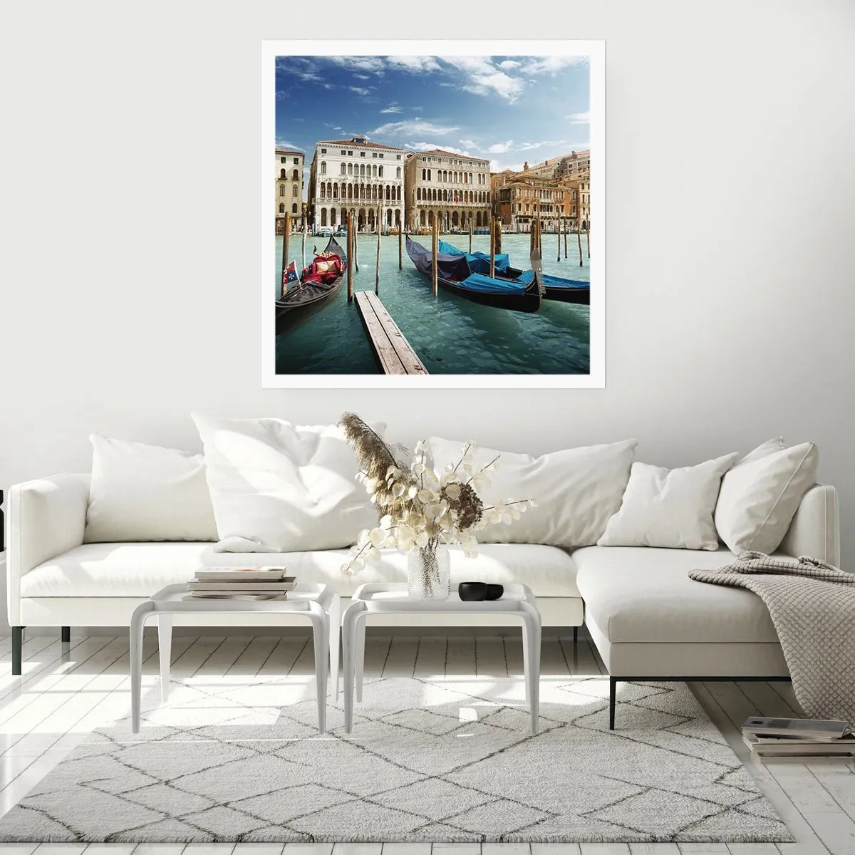 Poster - Palate în albastru - 40x40 cm