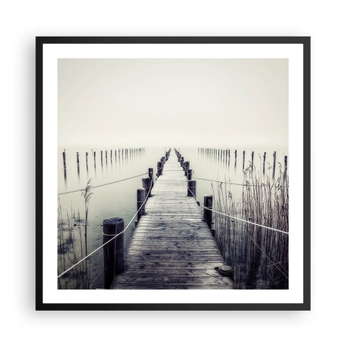 Poster în ramă neagră - Scufundă-te în pace - 60x60 cm