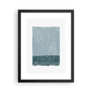 Poster în ramă neagră - Crescute pe albastru - 30x40 cm