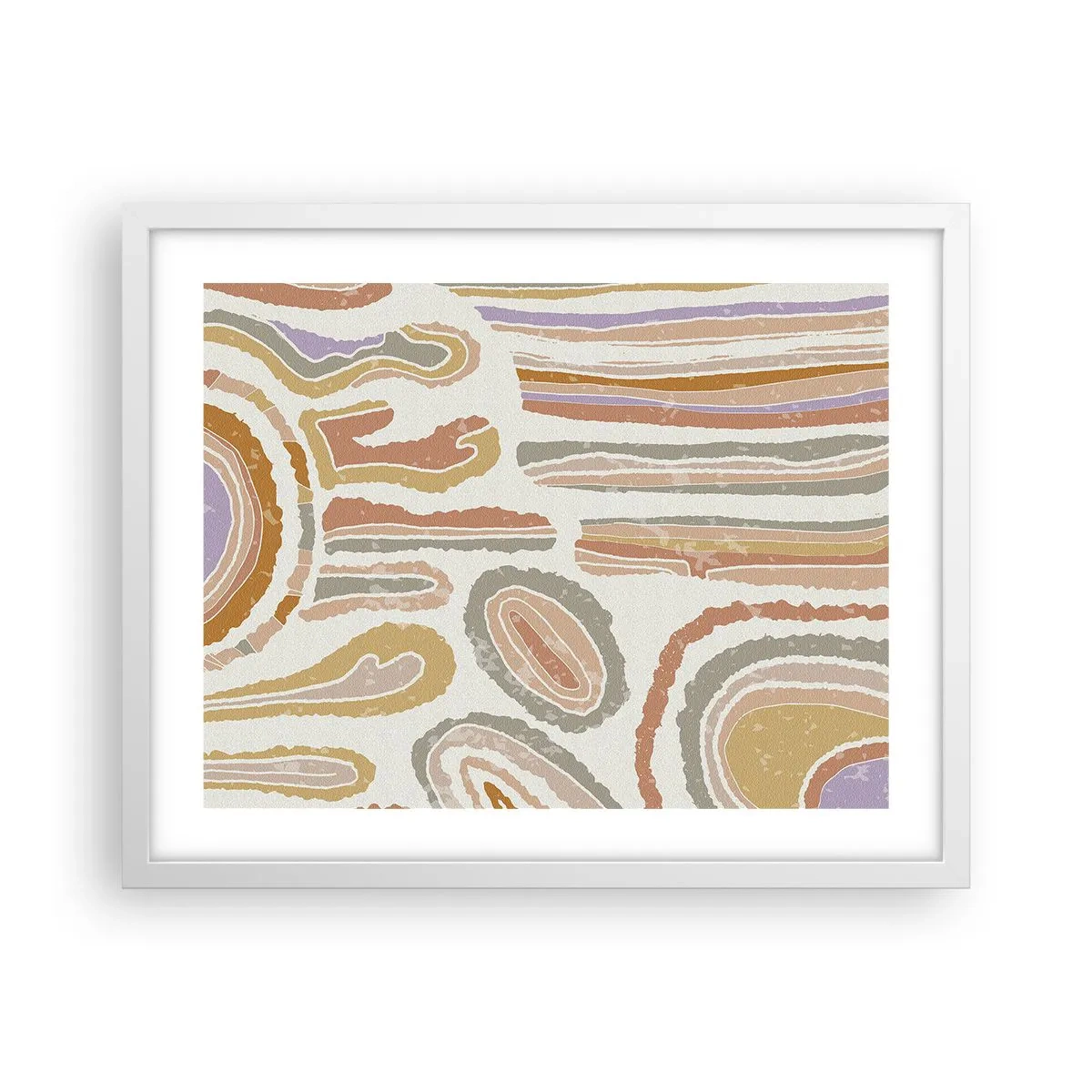 Poster în ramă albă - Secțiuni colorate - 50x40 cm