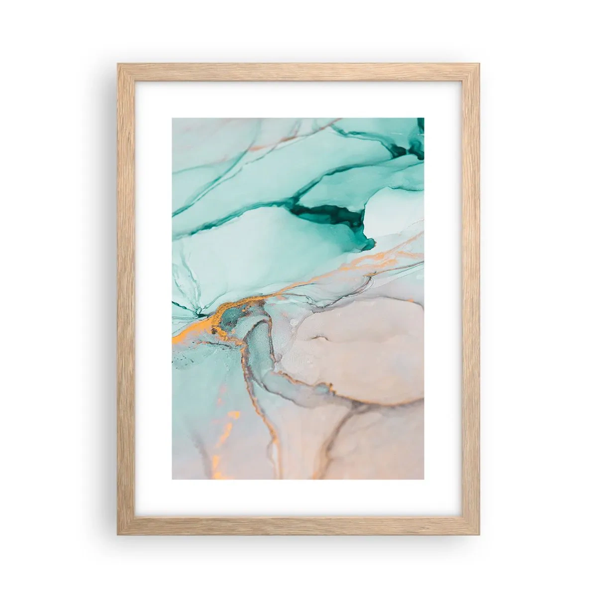 Poster în ramă de stejar deschis - Dansul formelor și al culorilor - 30x40 cm