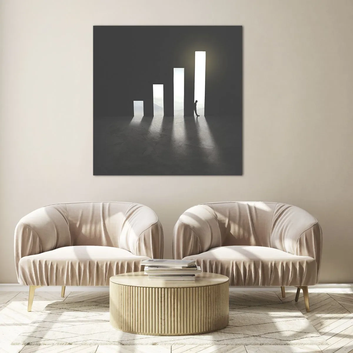 Tablou pe sticlă - Succesul - o impresie - 60x60 cm