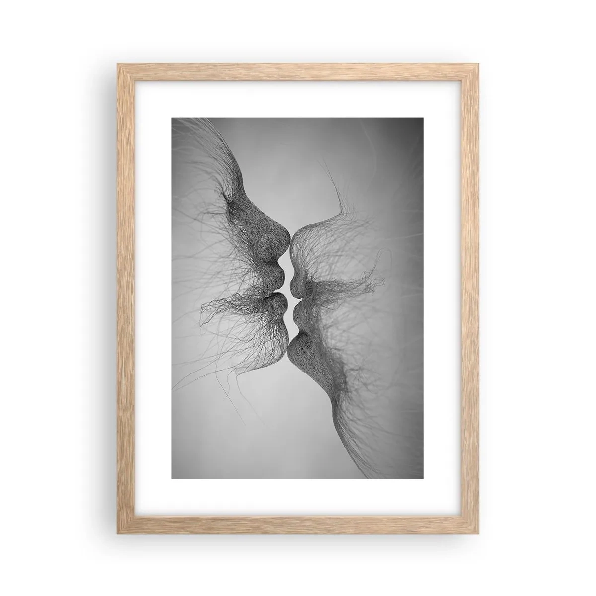 Poster în ramă de stejar deschis - Sărutul vântului - 30x40 cm
