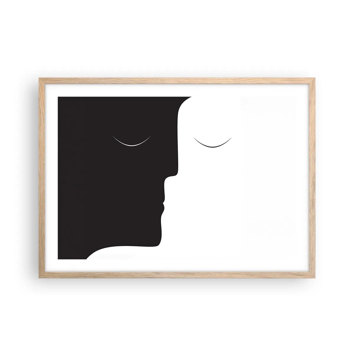 Poster în ramă de stejar deschis - Unitatea contrariilor - 70x50 cm