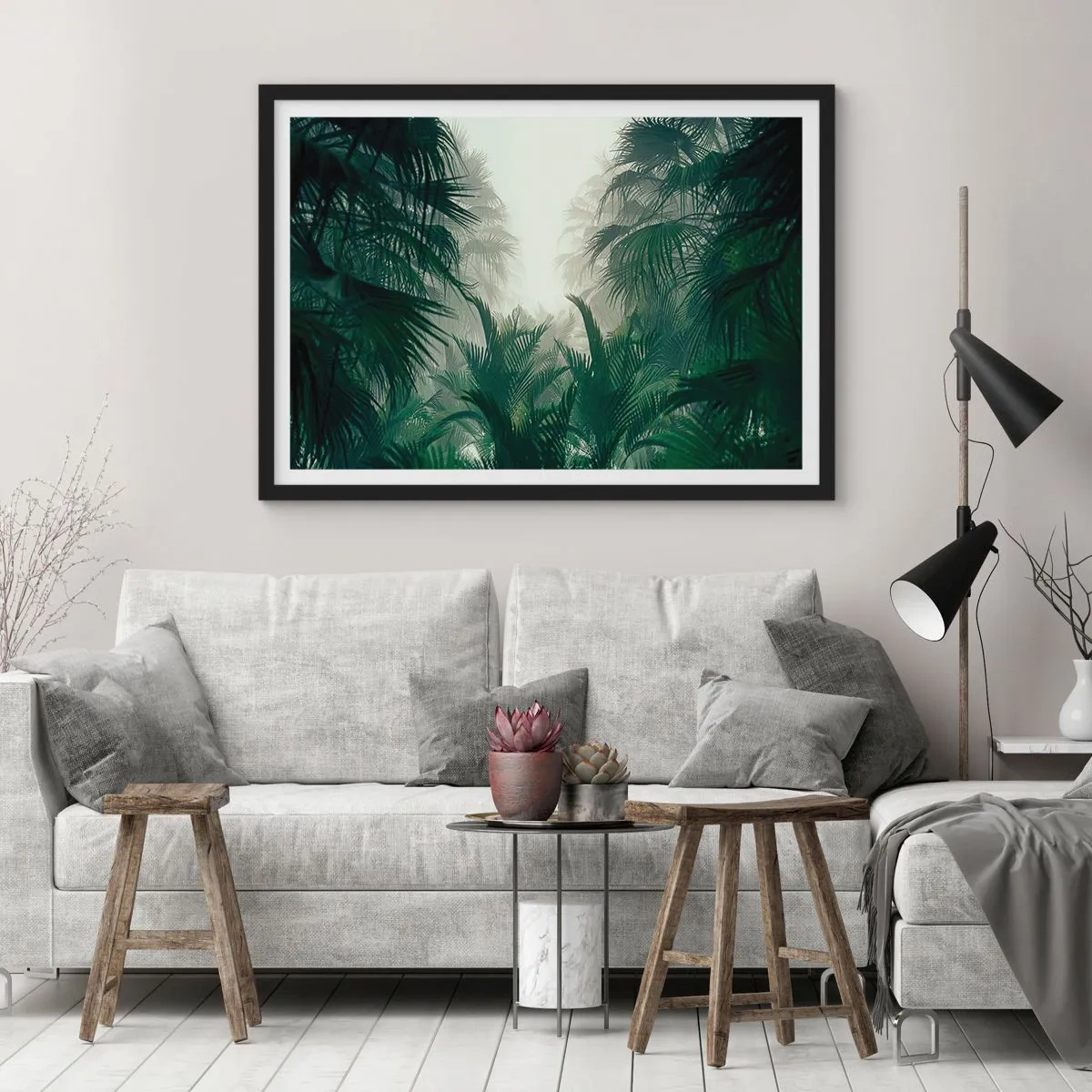 Poster în ramă neagră - Mister tropical - 70x50 cm