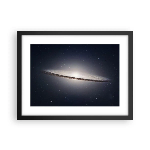 Poster în ramă neagră - Cu mult timp în urmă, într-o galaxie foarte, foarte îndepărtată... - 40x30 cm