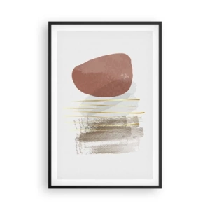 Poster în ramă neagră - Colonadă abstractă - 61x91 cm
