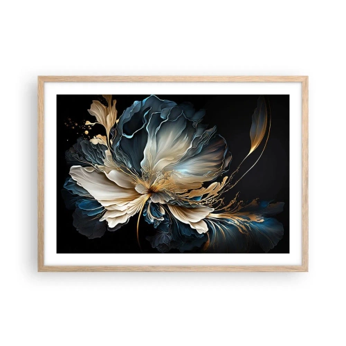 Poster în ramă de stejar deschis - Povestea unei flori de iubire - 70x50 cm