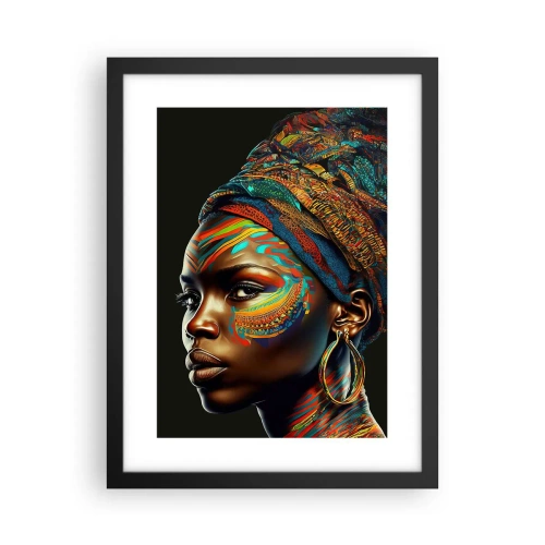 Poster în ramă neagră - Regina africană - 30x40 cm