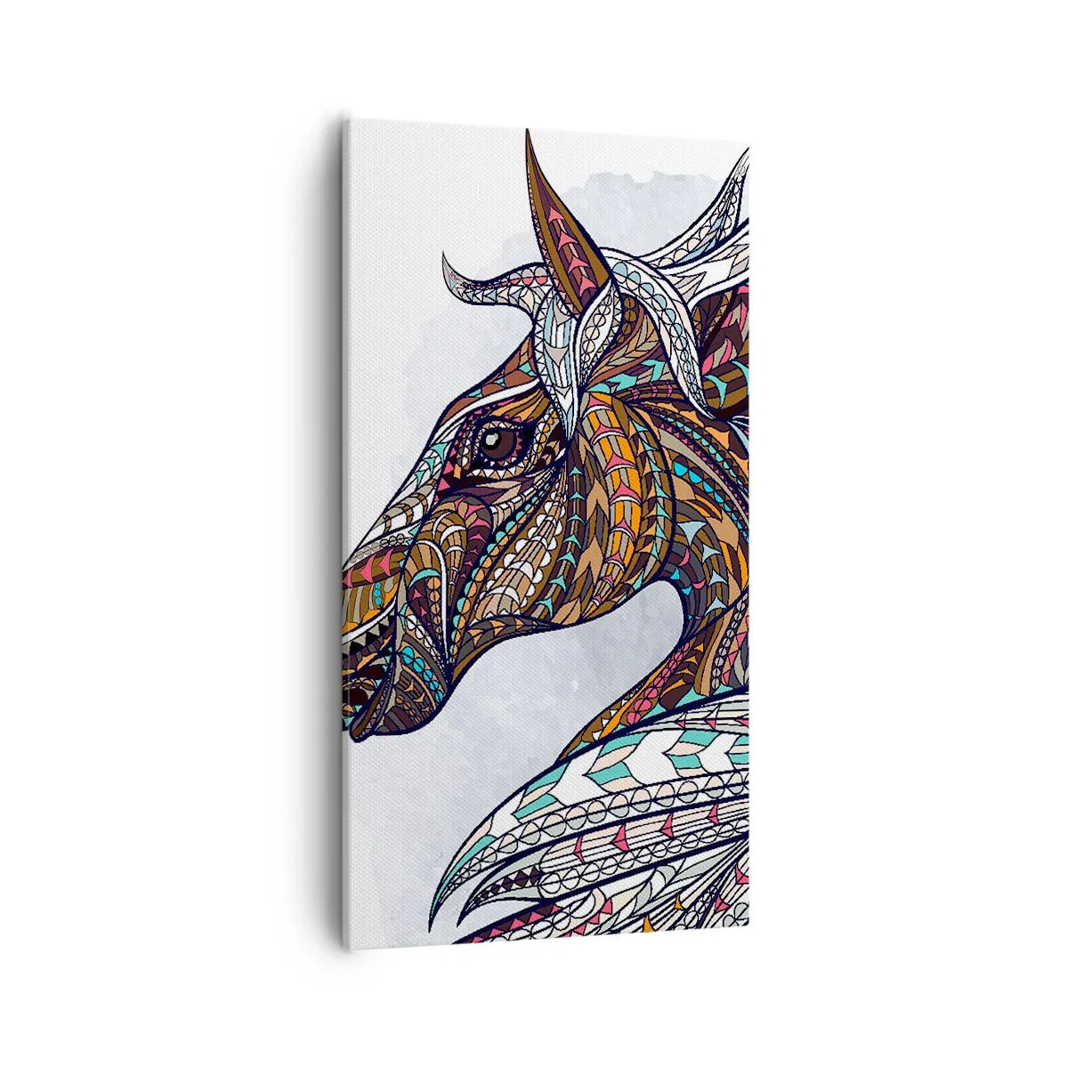 Tablou pe pânză - Armăsarul războinicului celtic - 55x100 cm