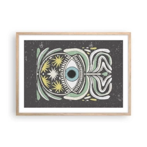 Poster în ramă de stejar deschis - Ritualuri tribale - 70x50 cm