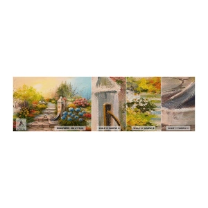 Mostră tapet Premium Canvas - În plină înflorire - Grădină, Flori, Natură - 100x30 cm