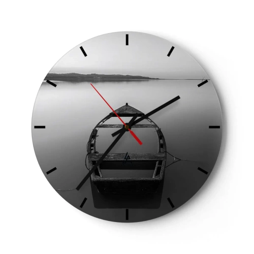 Ceas de perete - Ceas pe sticlă - Dor și melancolie - 40x40 cm