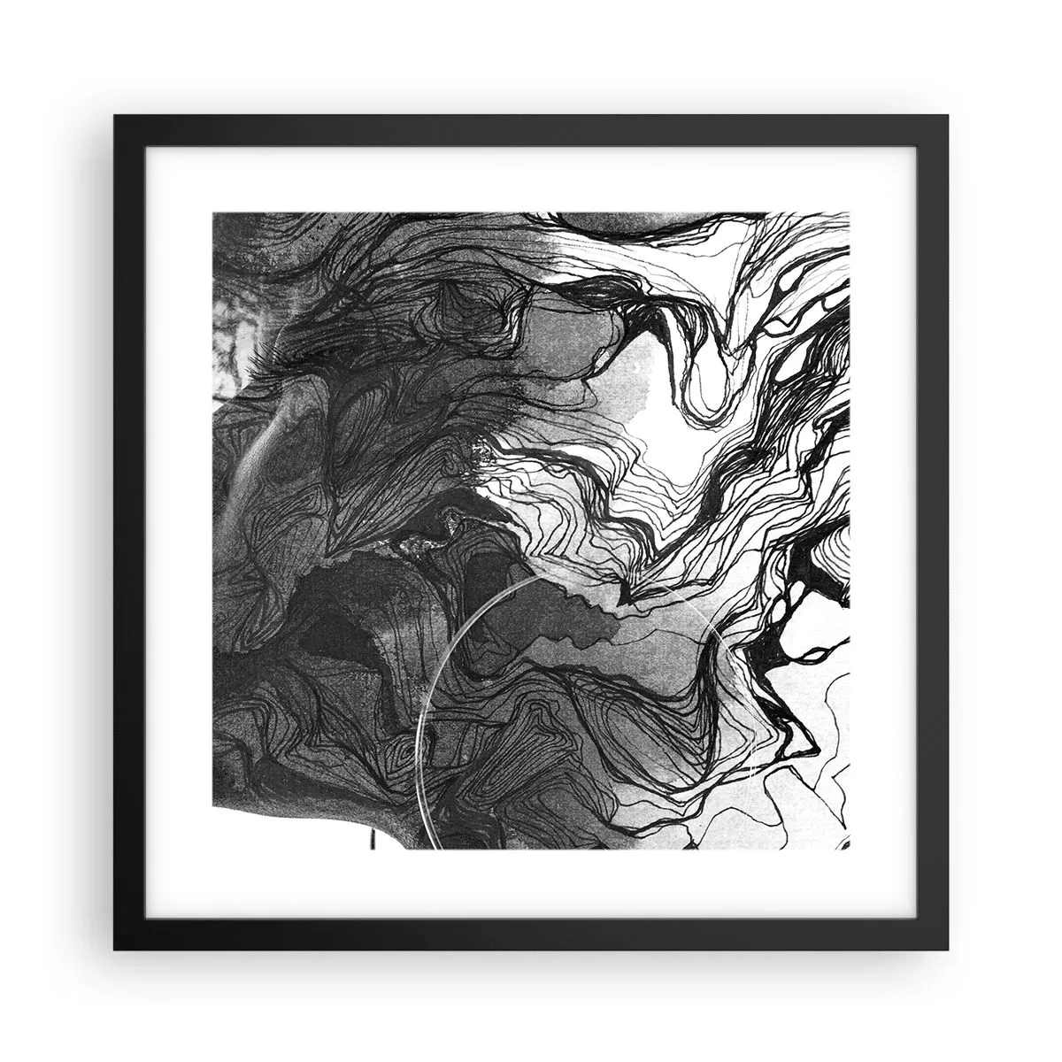 Poster în ramă neagră - Încurcată în vise - 40x40 cm