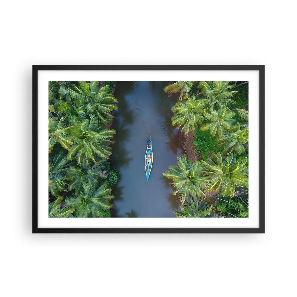 Poster în ramă neagră - Pe traseul tropical - 70x50 cm