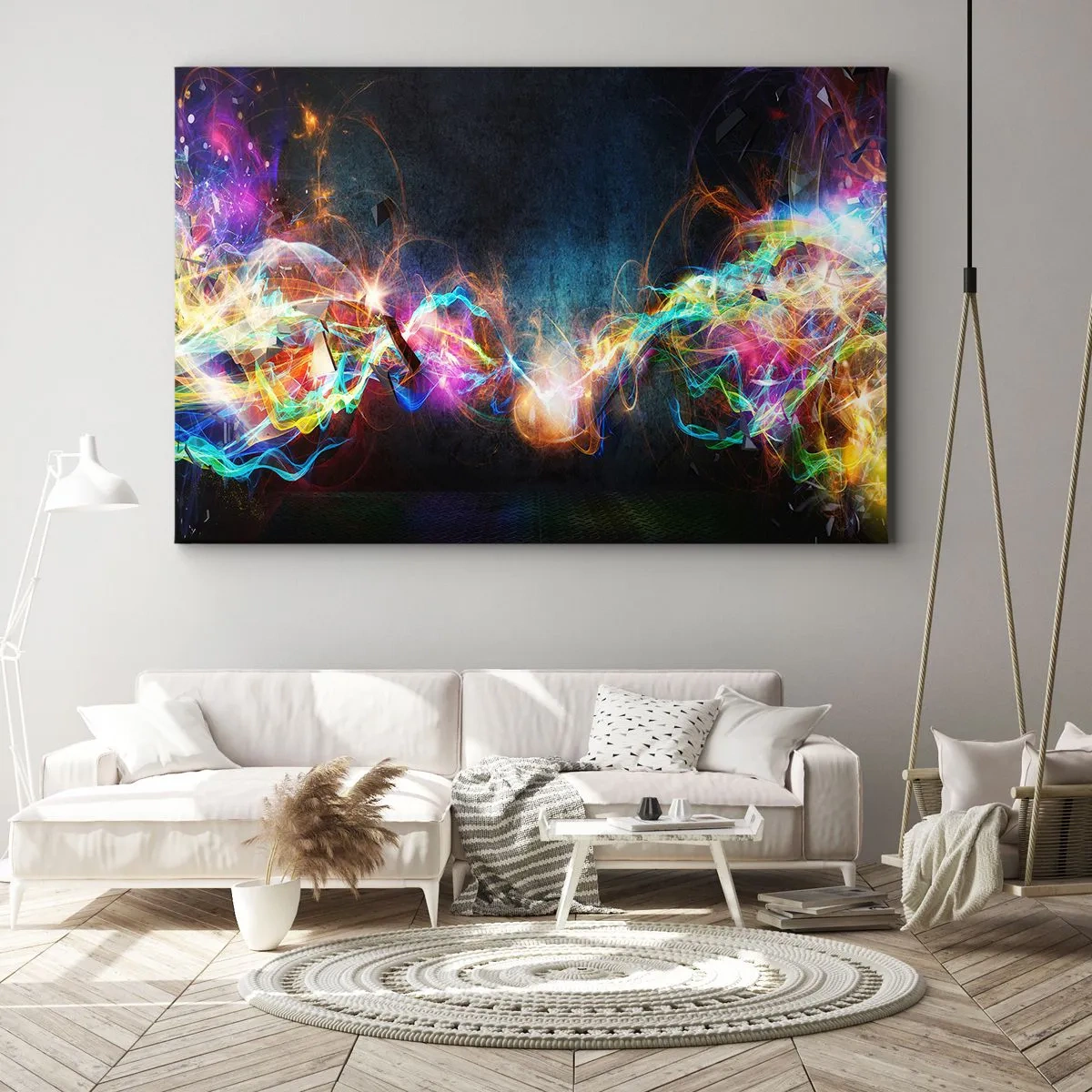 Tablou pe pânză - Cu bucurie împotriva întunericului - 100x70 cm
