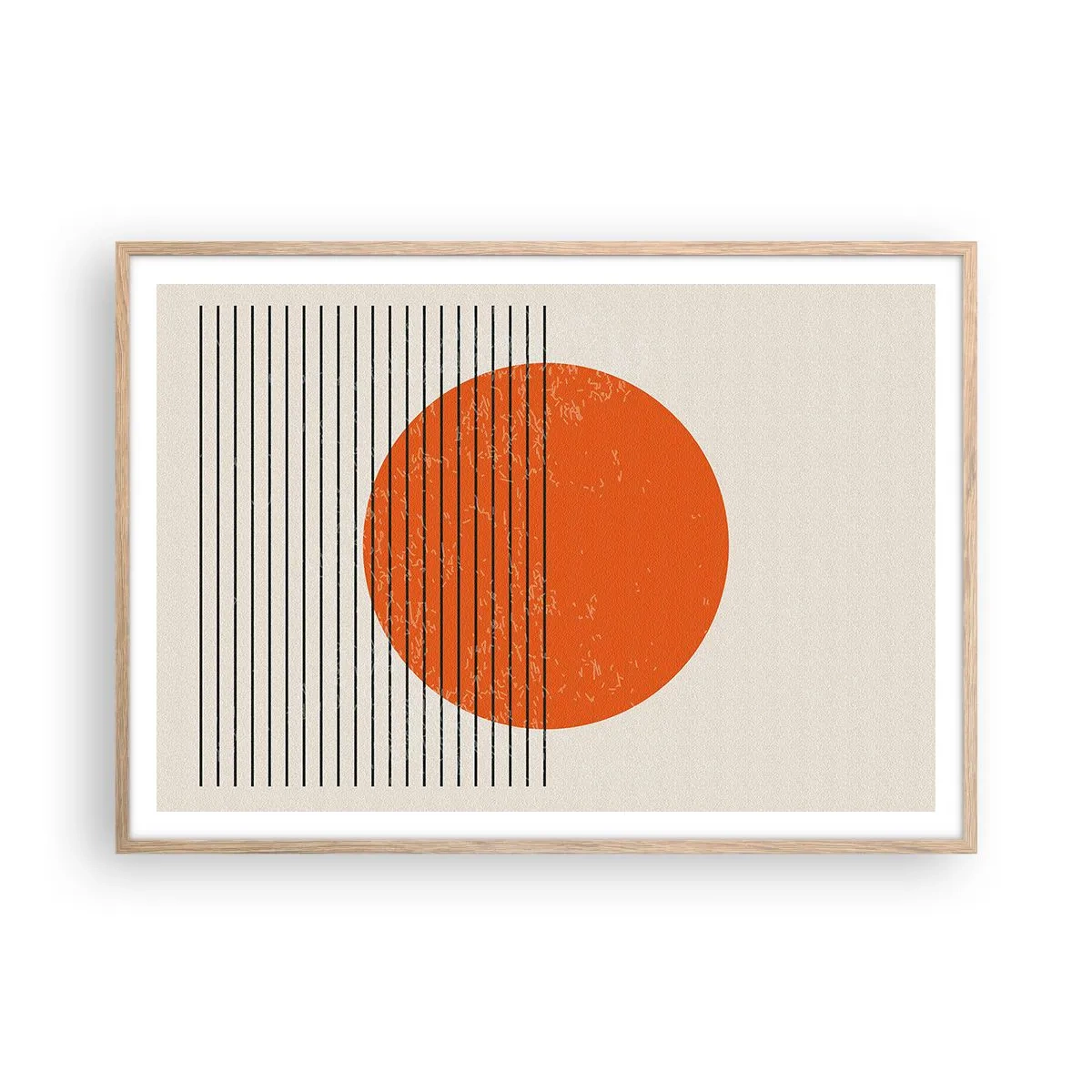 Poster în ramă de stejar deschis - Întotdeauna soarele - 100x70 cm