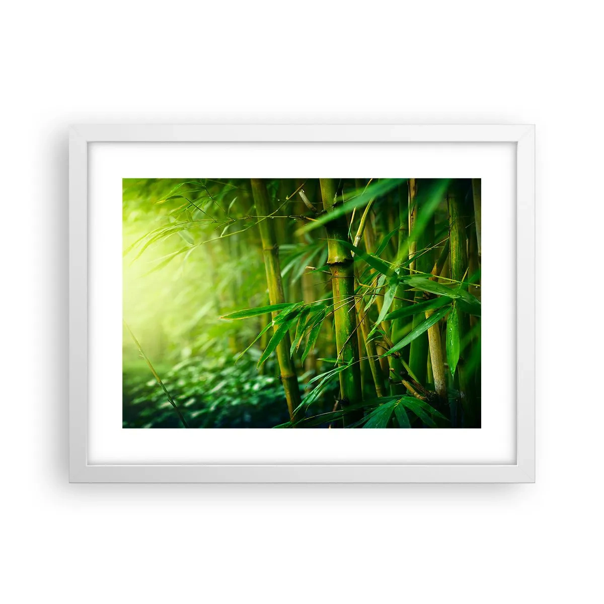 Poster în ramă albă - Cunoașteți verdeața în sine - 40x30 cm