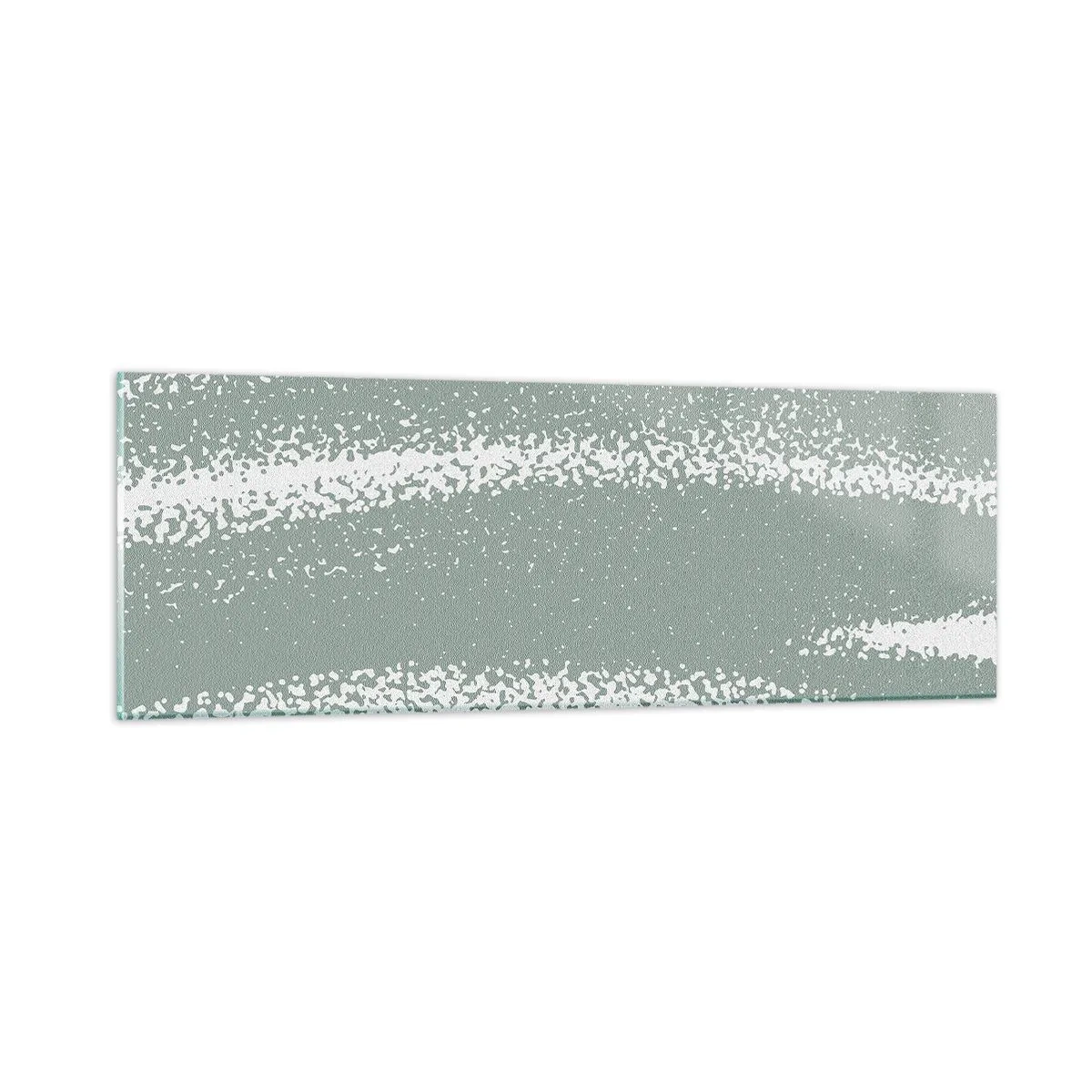 Tablou pe sticlă - Abstracție în stil de iarnă - 90x30 cm