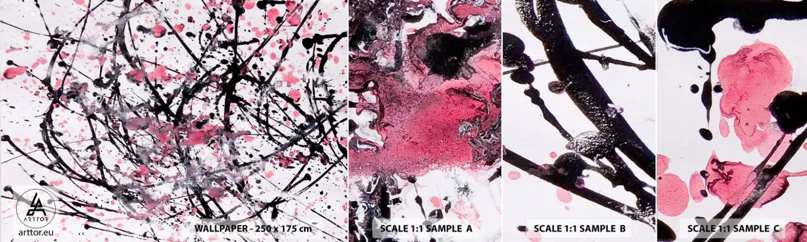 Mostră de Tapet Standard Eco - Natura trecătoare a vieții - Abstracția, Bucată, Model modern - 100x30 cm