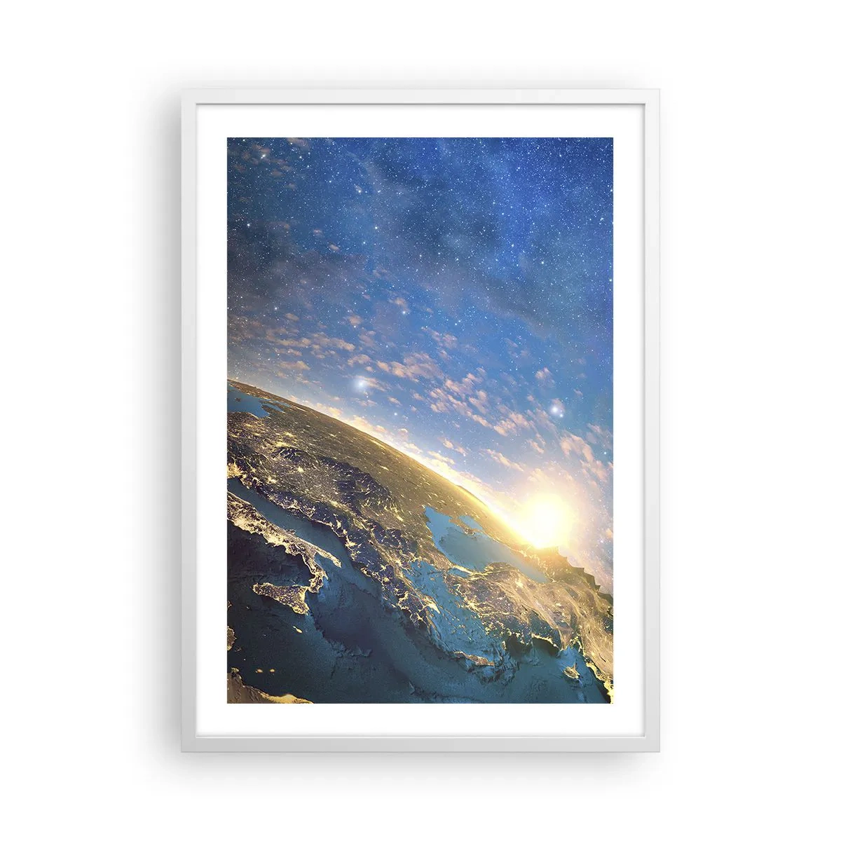 Poster în ramă albă - Să ne privim de la distanță - 50x70 cm