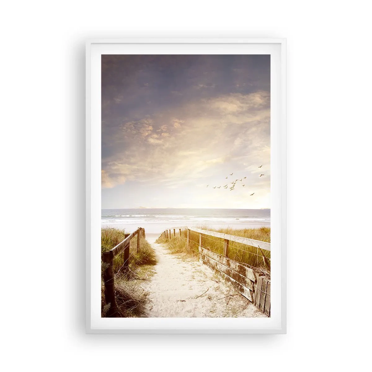 Poster în ramă albă - Spațiu pentru liniște - 61x91 cm