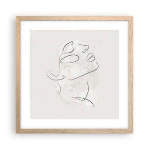 Poster în ramă de stejar deschis - Schiță de vis - 40x40 cm