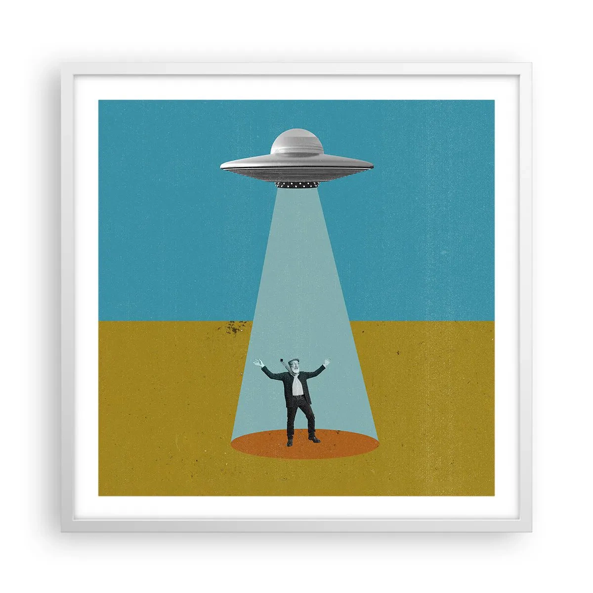 Poster în ramă albă - Întâlnire de gradul III - 60x60 cm