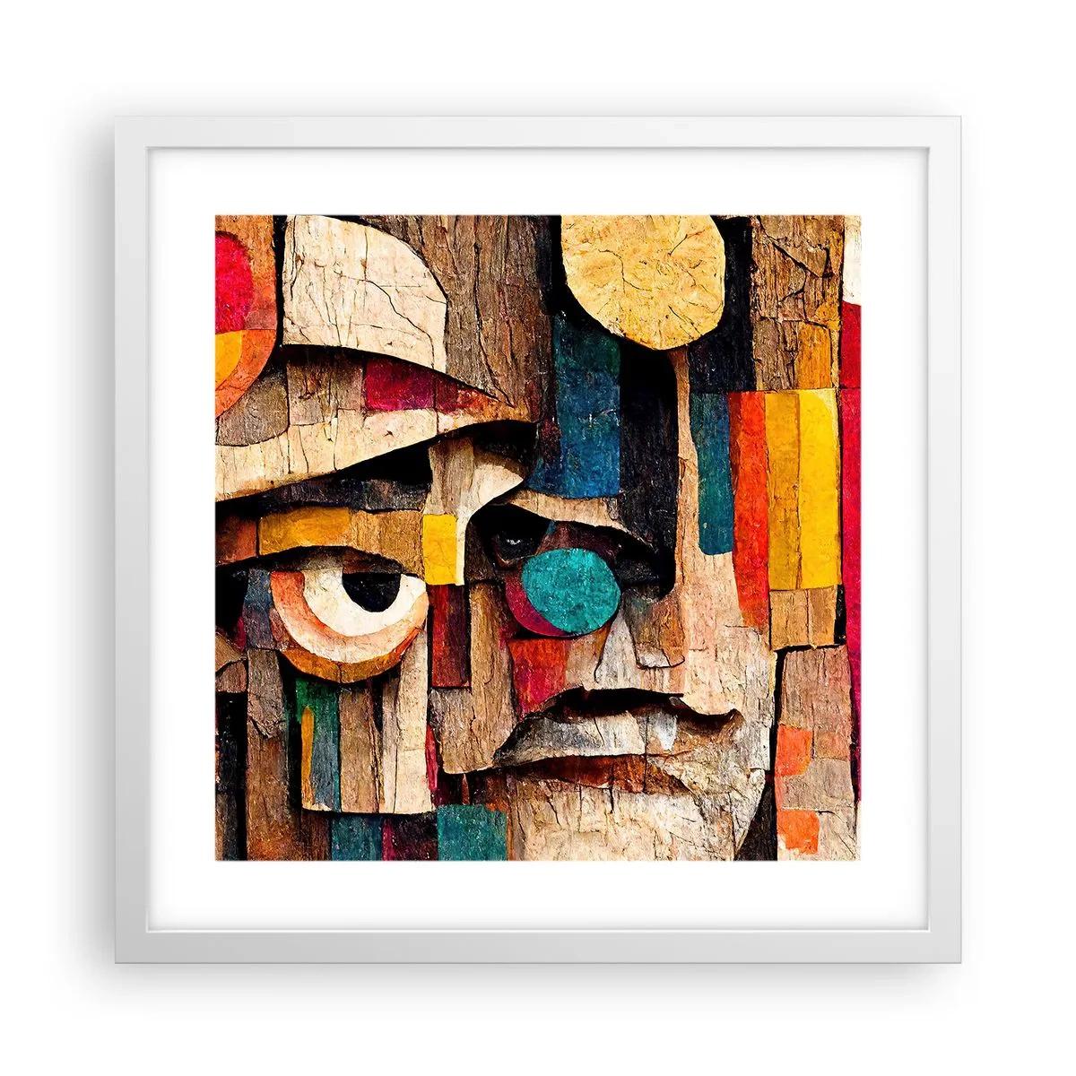 Poster în ramă albă - Te văd... - 40x40 cm